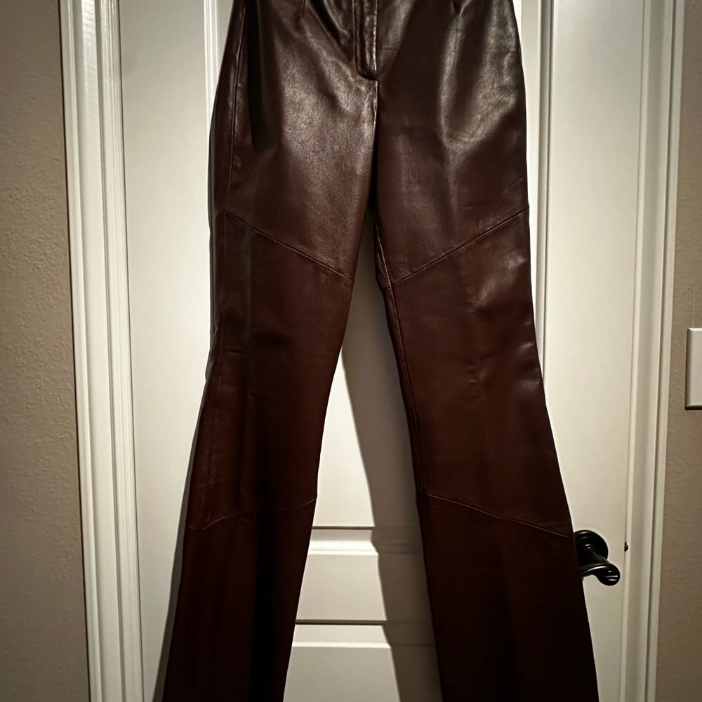 Wilson leather moto pants in brown size 8